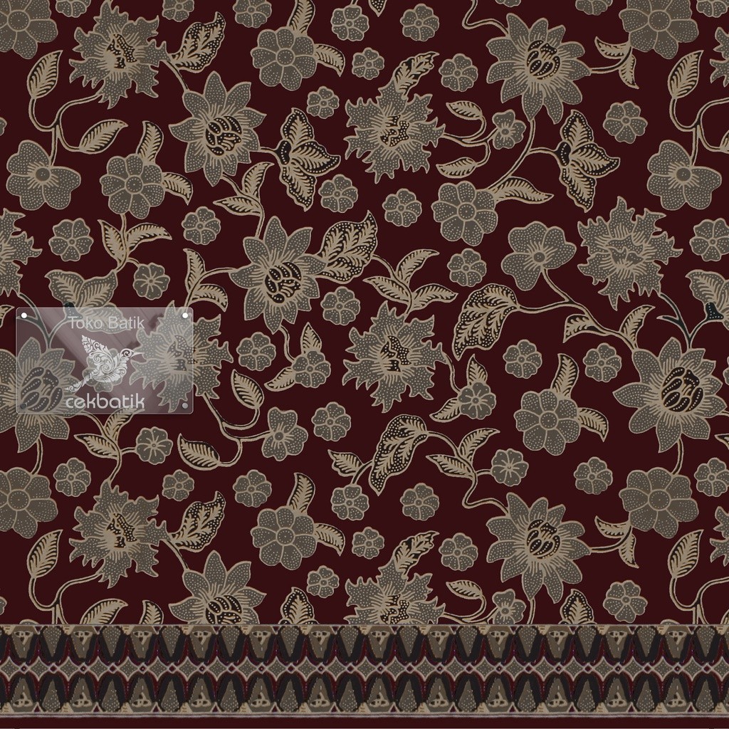 Export Quality Batik Fabric Elegant Motif Flowers Sweet Leaves V1 ...