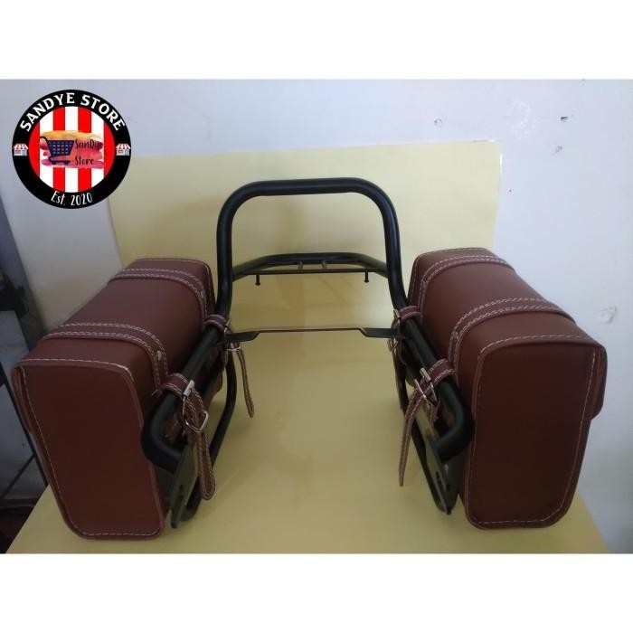 Back Rack/Rear Rack/Resistant Side Bag Kawasaki W175+Side Bag (1pcs ...