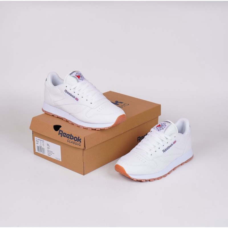 Reebok Classic Leather White Gum Sepatu | Shopee Malaysia