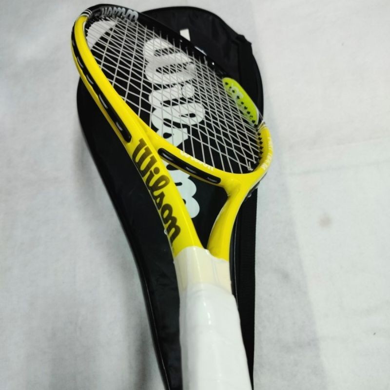 Wilson Tennis Racket Beginners Ready To Use FREE GRIP Yellow Shopee