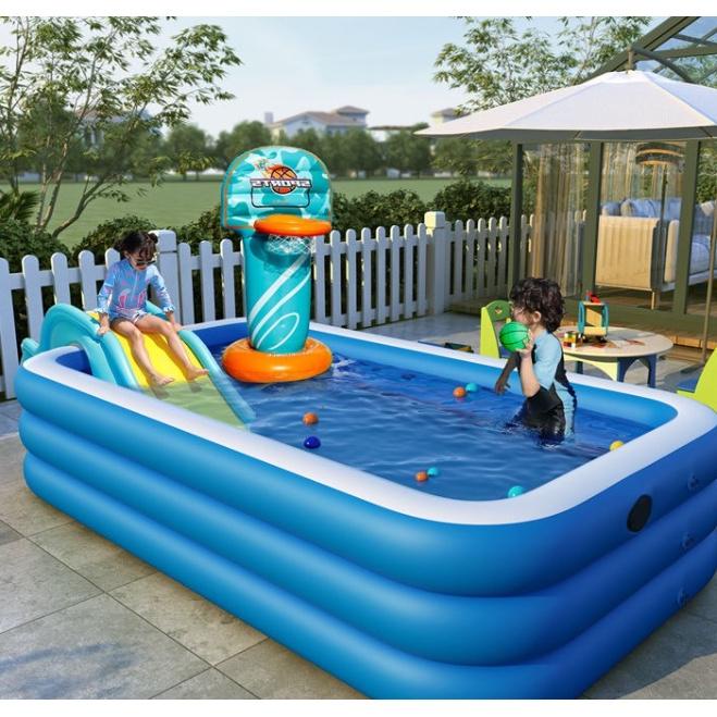 Sensational Jumbo Children's Swimming Pool 3 Rings Large Inflatable ...