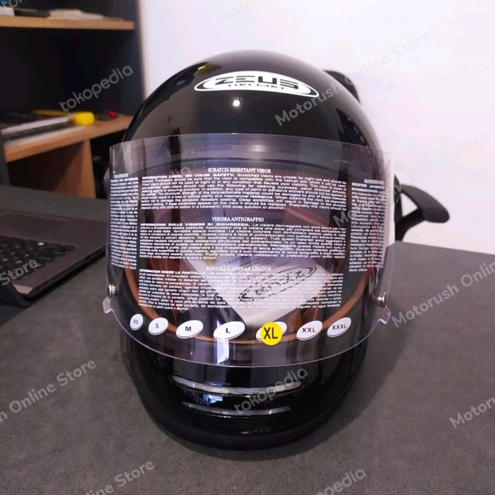 Zeus HELMET ZS816E VINTAGE BLACK GLOSS CLASSIC HELMET RETRO ZEUS ZS 816E Premium Original