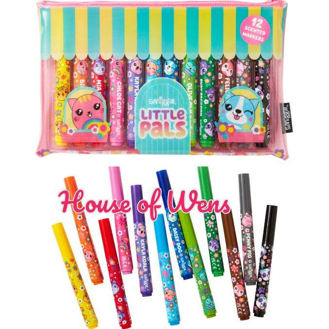 Smiggle Little Pals Scented Markers X12 Original- Smiggle Limited ...