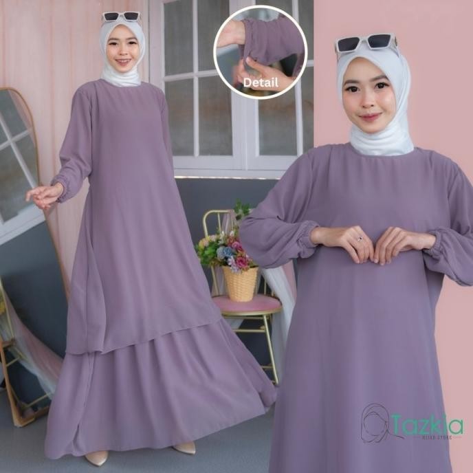 Now Dress Muslim Women Gamis Malaysia Sogan Polos Tazkia Hijab Store ...