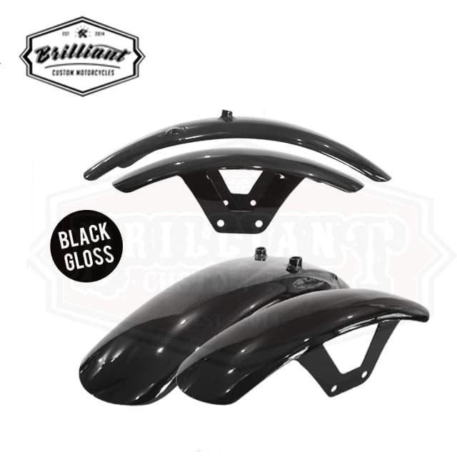 Custom Fender - Kawasaki W175 PNP Kit. Front and back, Original Black ...