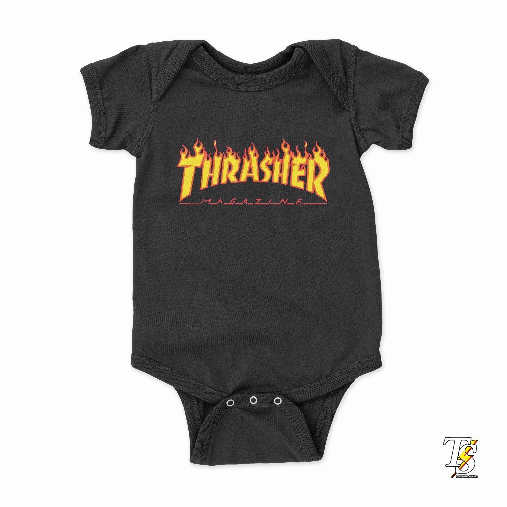 Thrasher Flame Premium Onesie Baby Jumper 0 12 Month Jumpsuit Shopee Malaysia