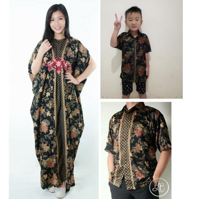 KEMEJA Couple Family Kaftan Kirana Kombi Batik Shirt Father And Son ...