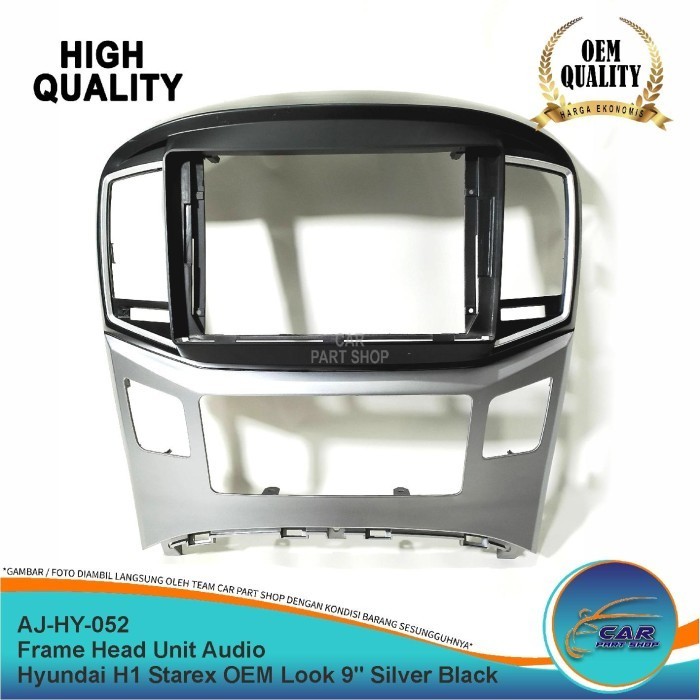 Hyundai H1 Starex OEM Look 9" Silver Black Audio Head Unit Frame ...