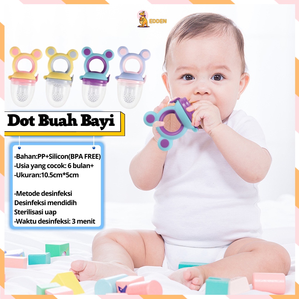 Edden original Baby fruit pacifier BPA FREE Baby fruit feeder | Shopee ...
