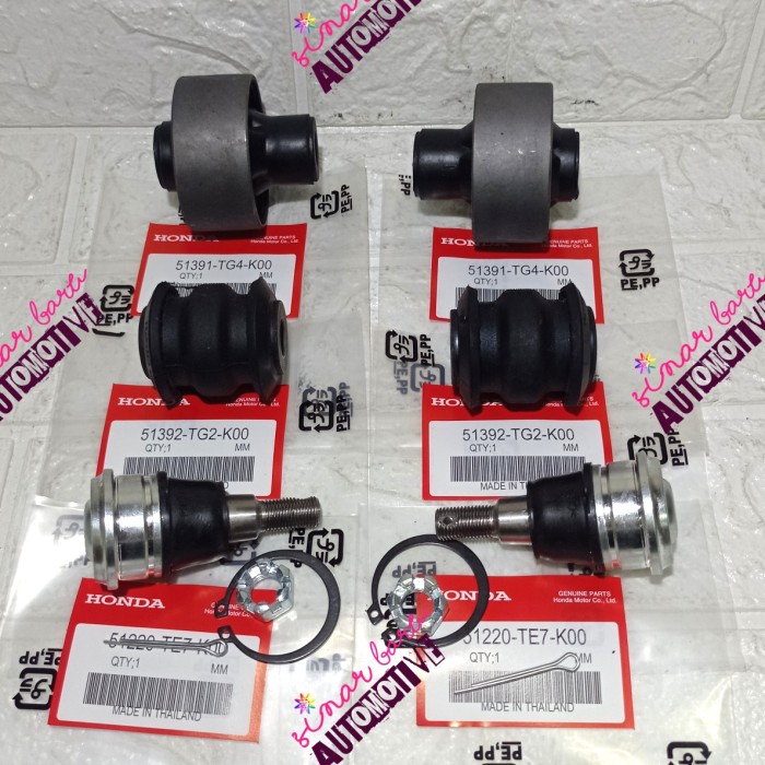 New Bushing Set Ball Joint Lower Arm Honda Mobilio Brio Brv Ori 1Set 6Pcs Can Gojek Shopee