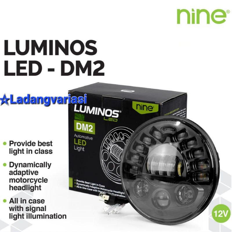 Harley 7 INCH 19 LED DAYMAKER CUSTOM 40 WATT LED NINE LUMINOSLED DM2 ...