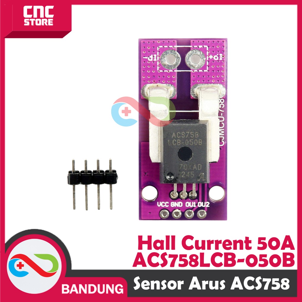 Acs758 LCB050BPFFT Current Sensor ACS758 50A Current Arduino Shopee Malaysia