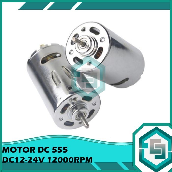 Dc Motor 555 12-24V Double Bearing High Torque 12000Rpm | Shopee Malaysia