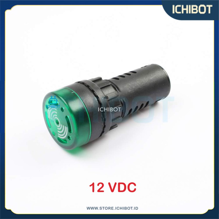 HIJAU 12v DC Green AD16-22SM Buzzer Alarm Indicator AD16 22SM Indicator ...