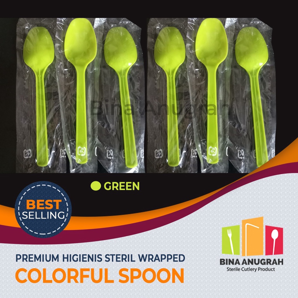 [100Pcs] Sterile Hygienic Plastic Spoons Wrapped In Clear Plastic Shopee Malaysia