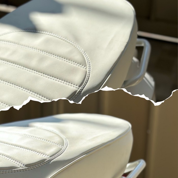 Disc PRICE - MB Tech Premium Carrera FullWhite Leather Seat for Vespa ...
