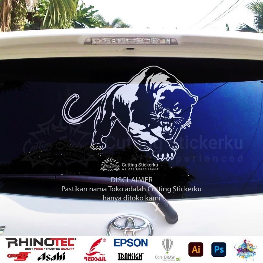 HITAM Cutting Sticker Black Puma Variation Motorcycle Car Sticker Black ...