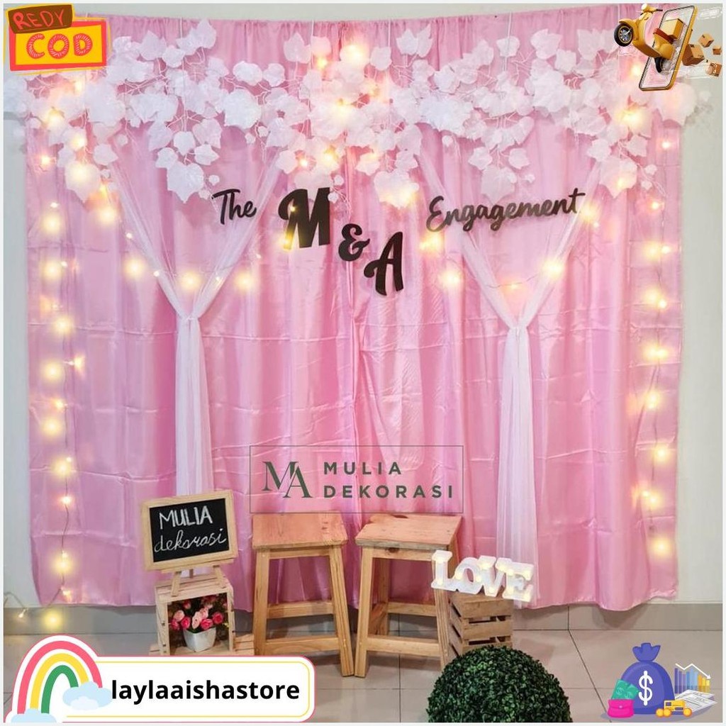 Wedding Proposal Backdrop Decoration Aqiqah Backdrop Background Noble ...