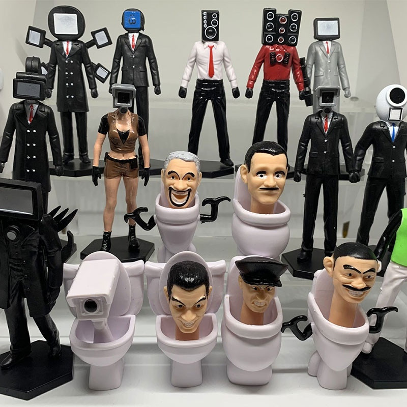 Clearing WAREHOUSE Children's Skibidi Toilet Toy Figure Set contains 17 ...