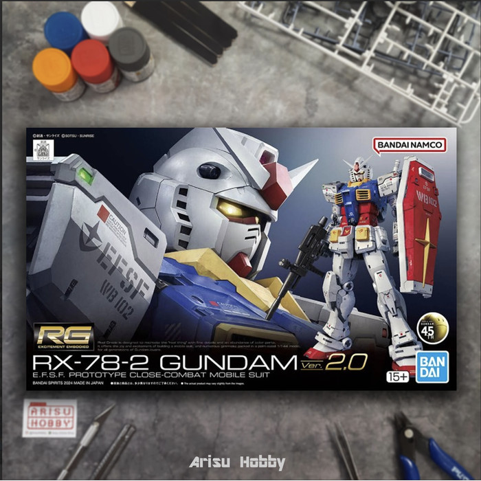 Rg RX-78-2 Ver 2.0 Real Grade RX-78 Ver 2 1/144 Bandai Model Kit ...