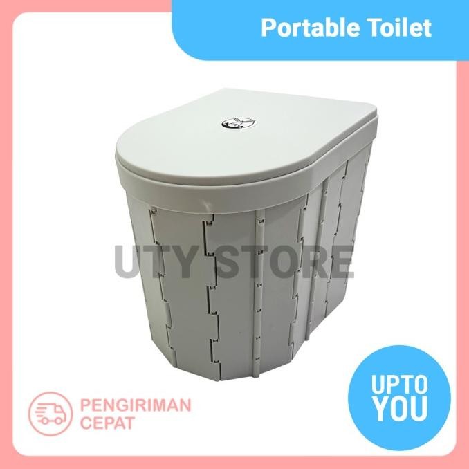 Portable Camping Toilet With Detachable 1.3 Gal Bucket, Dual Lids Removable Paper Holder Lightweight Odor Reducing Travel Potty For Adults  Ideal For  Road Trips Car Use G 601100204014491
