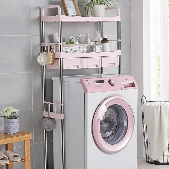GANTUNGAN MESIN Newest - stainless frame washing machine rack complete ...