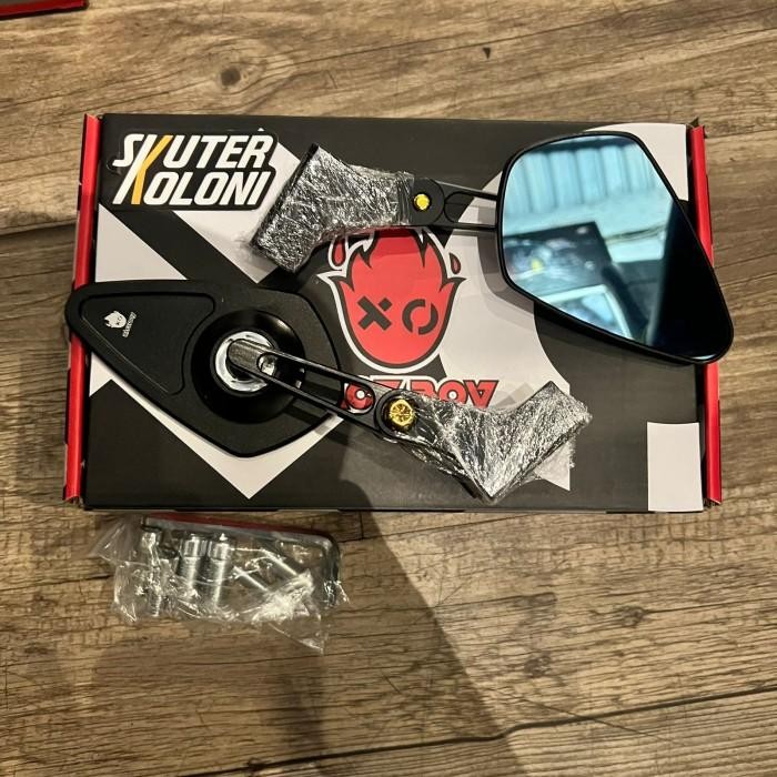 RACE BOY Slim Mini Mirror Rear View Mirror CNC OVAL Vespa LX S Sprint ...
