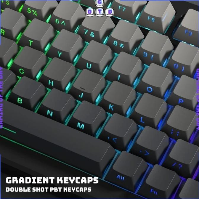 Available Dark Black Gray Shadow Gradient Keycaps Side Letter Side ...