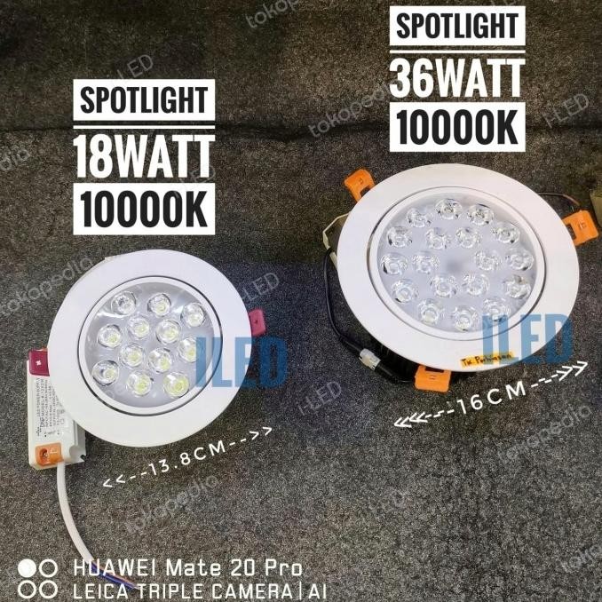 Spotlight LED Spotlight Downlight 1102 18w 36w Cool White 9000-10000k ...