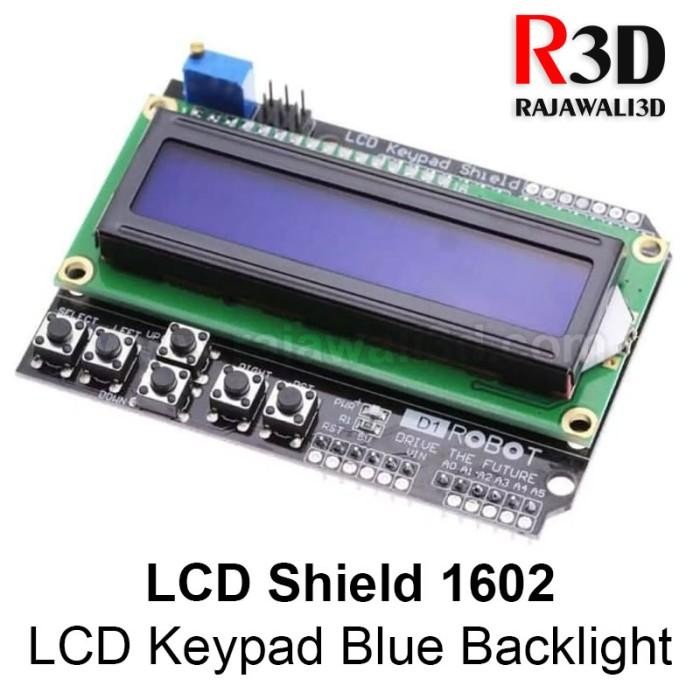 Lcd Keypad Shield for Arduino Uno Mega LCD 1602 Blue Backlight | Shopee ...