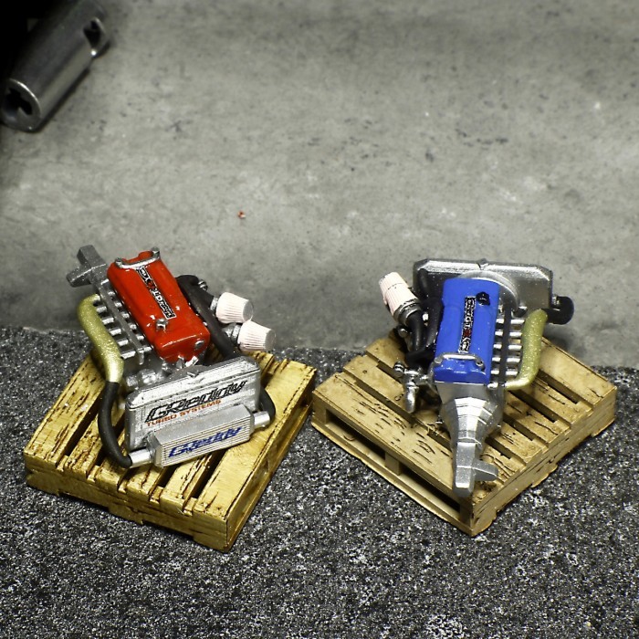 Scaled 1/64 ENGINE NISSAN R34 GT-R RB26DETT TWIN TURBO - HOTWHEELS ...