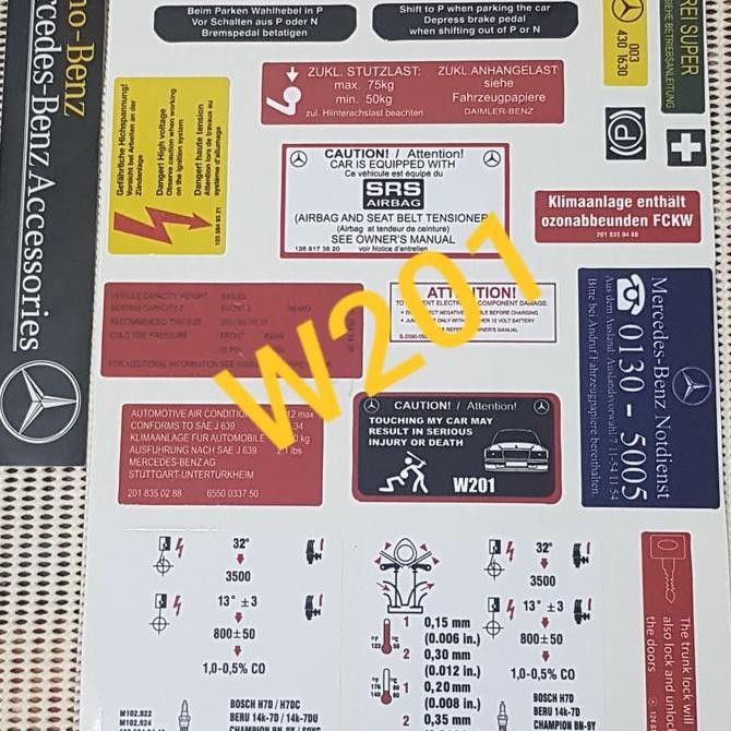 Original looks mercy mercedes benz w201 sticker set | Shopee Malaysia