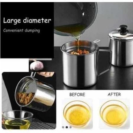 Oilpot 1.3L Oil Filter Container Cooking Oil Filter Container Oil ...