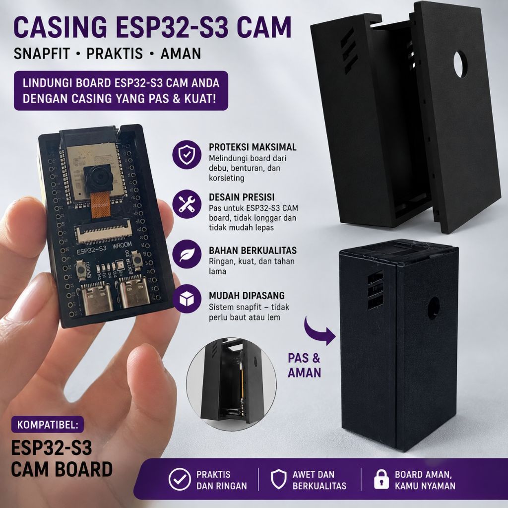 ESP32-S3 CAM SnapFit Casing – Screwless, Practical and Safe PC Case ...
