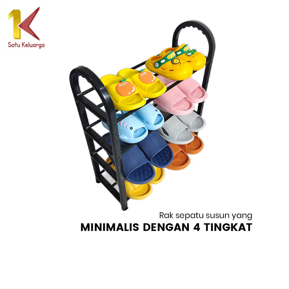 One Family 4 Tier Sandal Shoe Rack C807 Home Organizer Shoe Rack ...