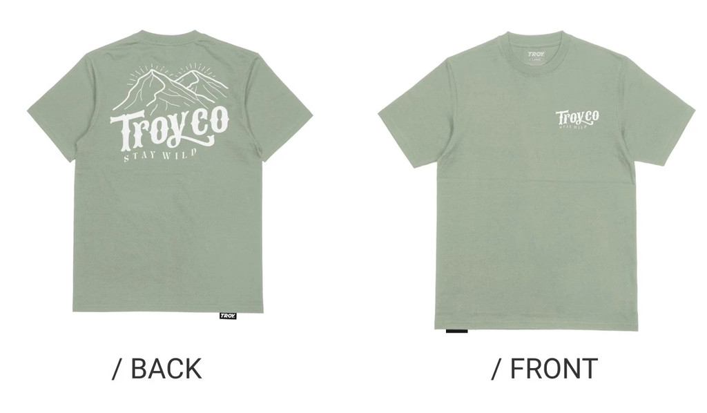 HIJAU Troy Company Sage Green Mountaineering T-shirt - Sage Green Men's ...