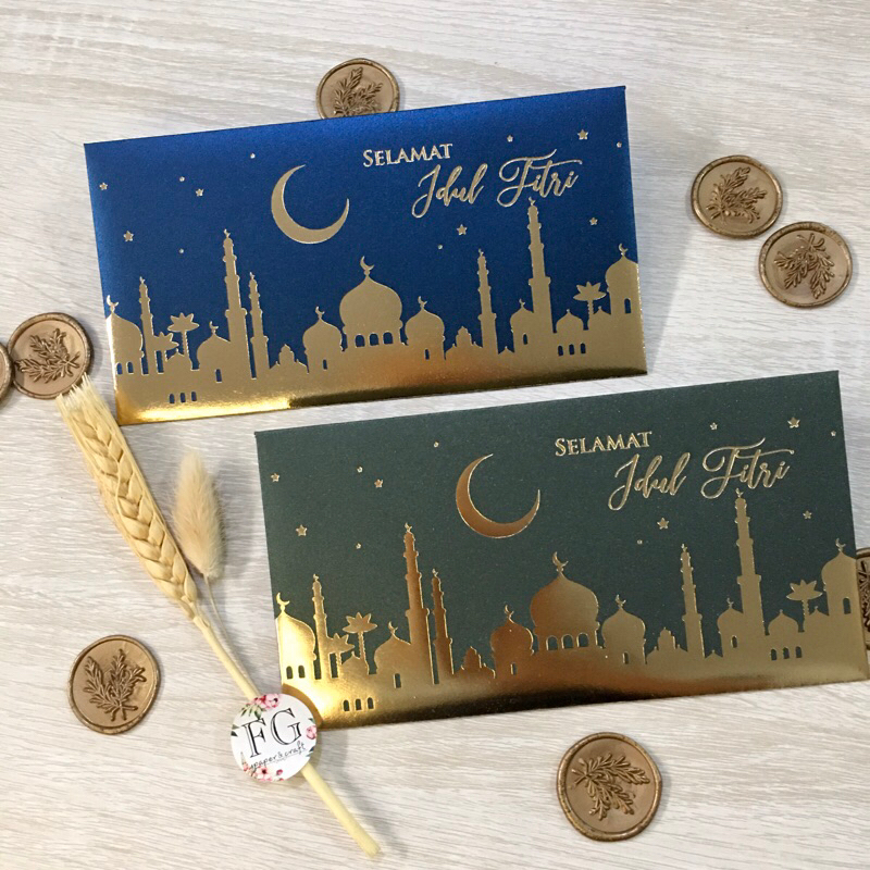 Elegant Ramadhan Mosque Eid Al-Fitr Envelope 5pcs by fgpaper | Shopee ...