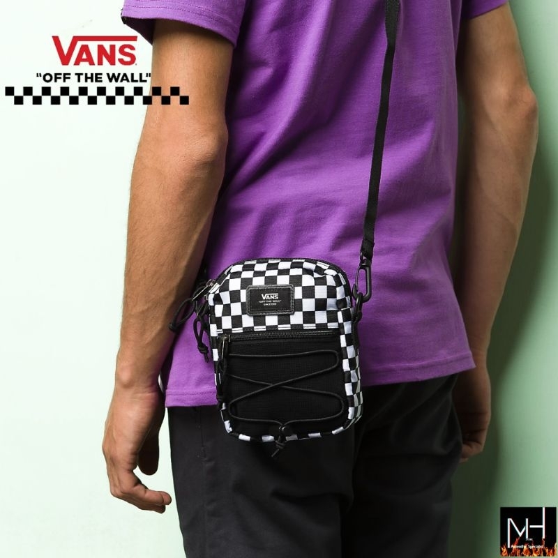 Vans Sling bag/bail Shoulderbag Checkerboard Black white 100 Original