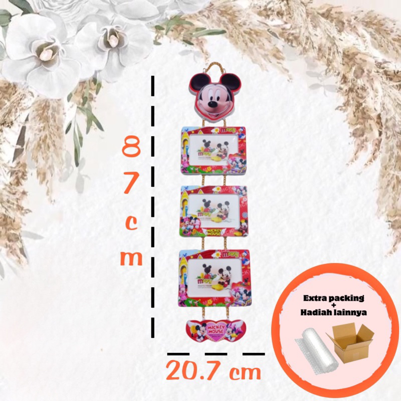 Mickey MOUSE MINNIE MOUSE CHARACTER HANGING FIGURE FRAME 3 PHOTO FRAME ...
