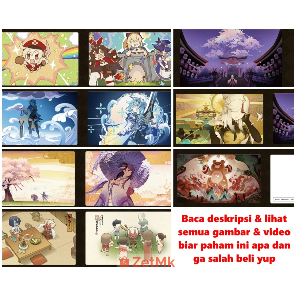 Genshin Impact Postcard 3D Lenticular Eula Raiden Yae Guoba Klee Jean ...
