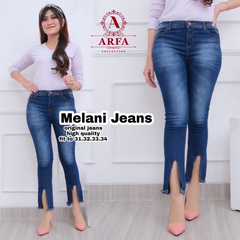 Melani JEANS With Buttons Below The Waist|Vigo JEANS All Size | Shopee ...