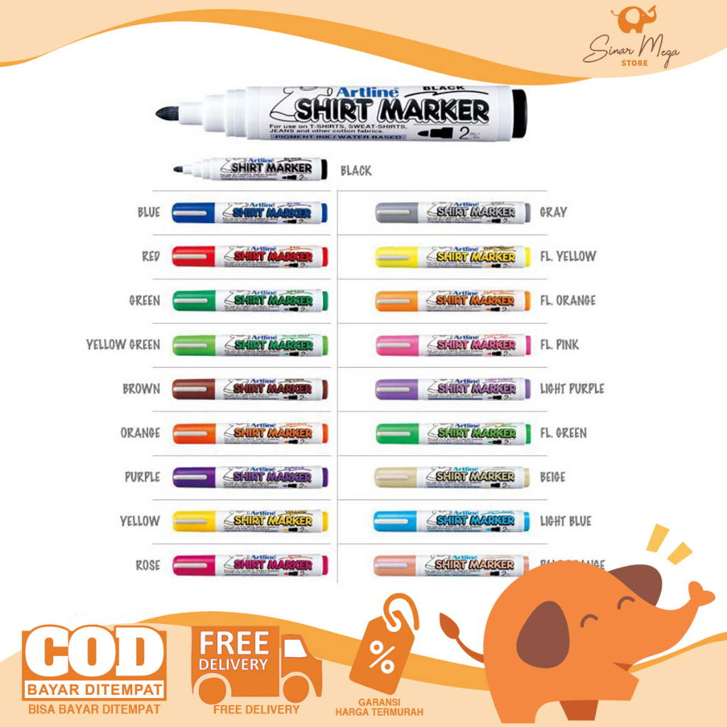 Artline Shirt Marker TShirt Fabric Marker 2.0/Fabric Marker Shopee