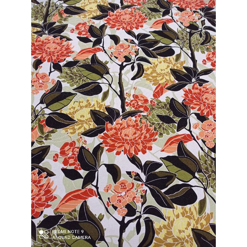 Lotus flower meter canvas fabric 50x150cm | Shopee Malaysia