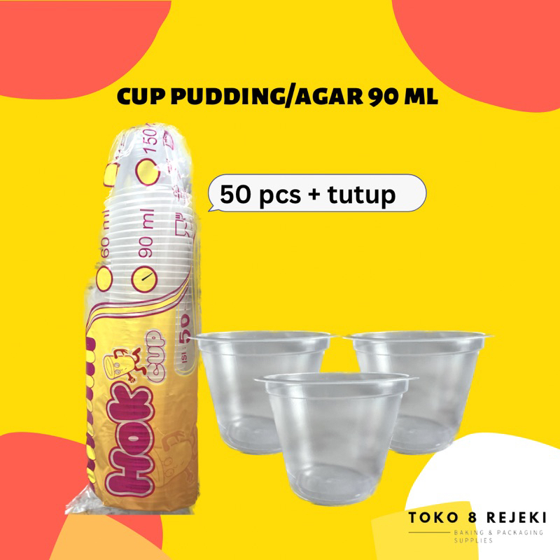 Pudding CUP/AGAR Glass 90ml [50Pcs] Shopee Malaysia