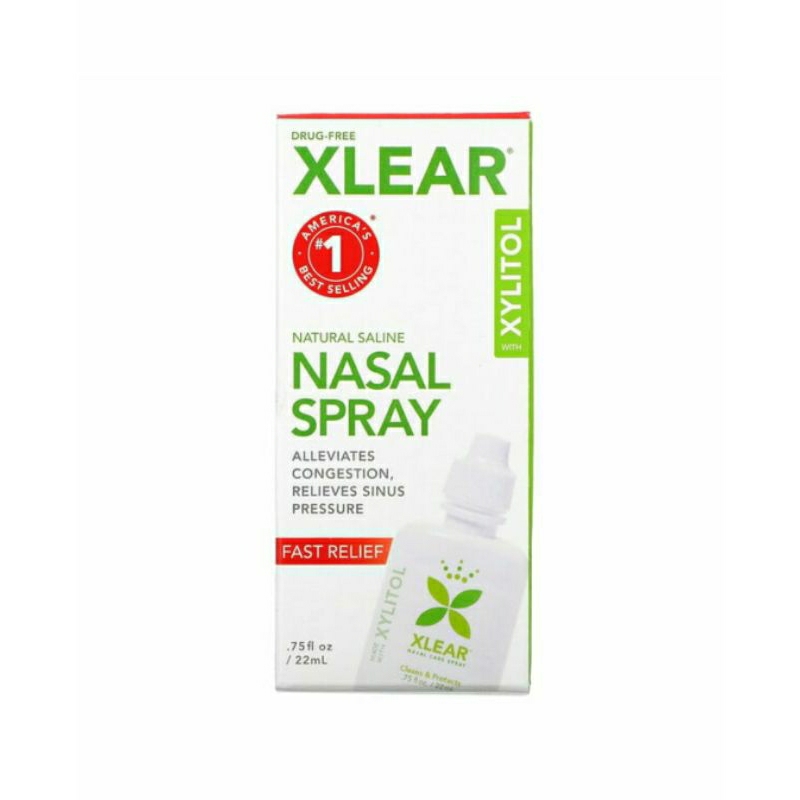 Xlear Natural Saline Nasal Spray with Xylitol Fast Relief 0.75 fl oz