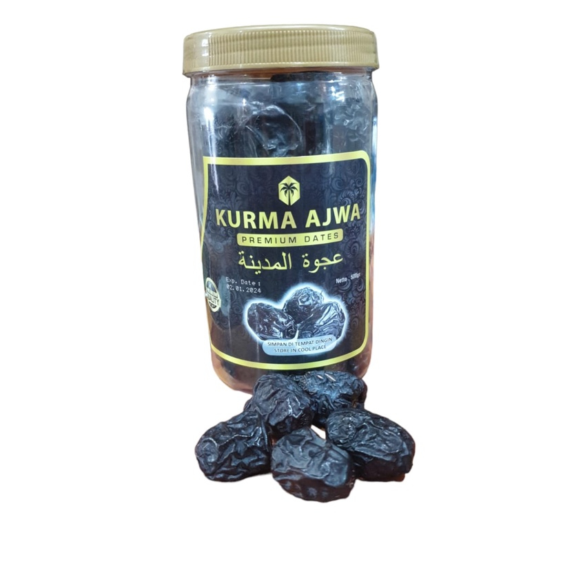 Ajwa Dates 500gr Soft Packaging Jar Tube/Kurma Nabi Soft 100% Original ...