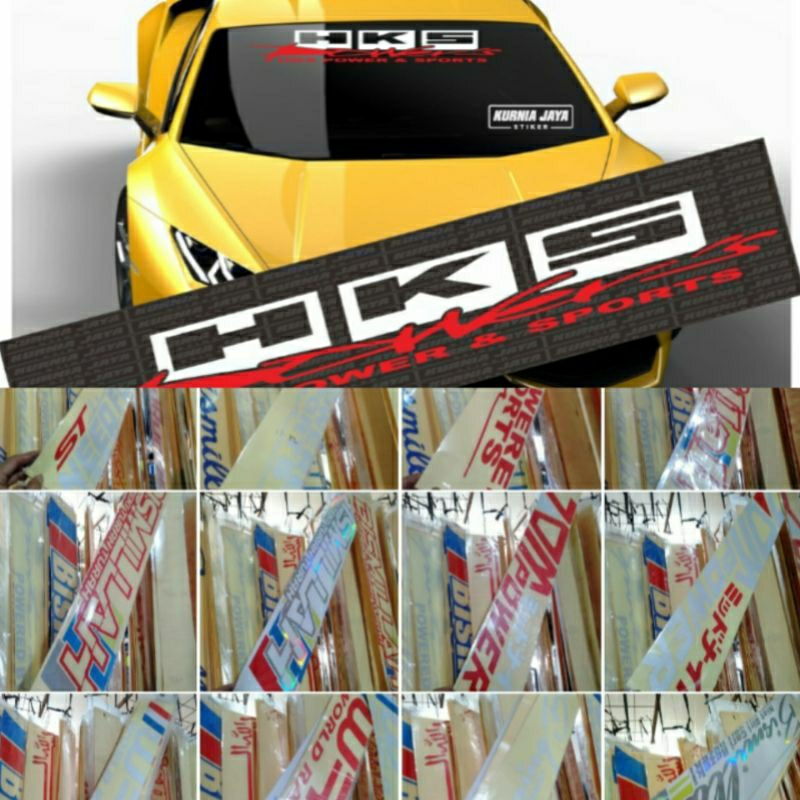 Hks windshield racing sticker / car blakng powered cutting sticker ...
