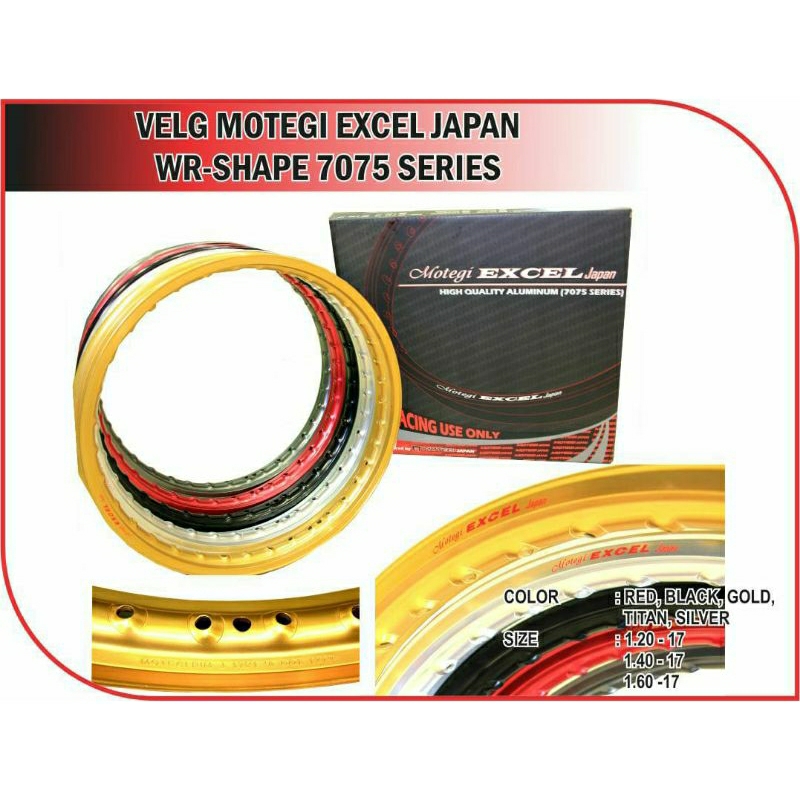 Ring Rims 17 Width 140 Excel Motegi Japan (1pcs) | Shopee Malaysia