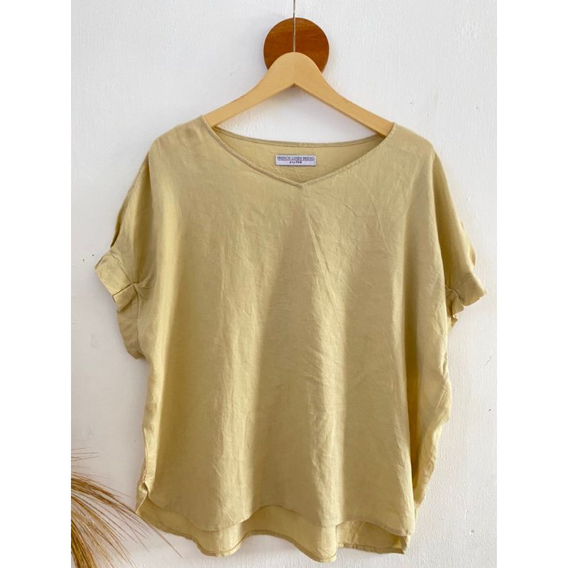 French Linen Women's Blouse Shopee Malaysia