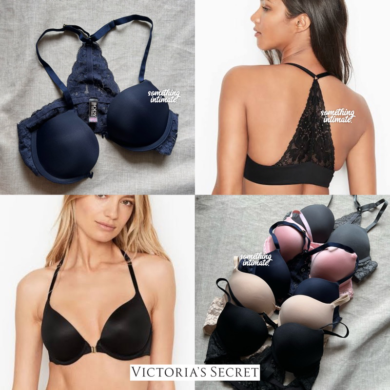 Jual ONE SET Victoria Secret Gel Pushup Plunge Bra Panty VS BH CD Seamless  - Sapphire Leo, 32B - Jakarta Utara - Something Intimate